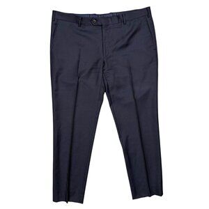 NWOT Pal Zileri Dress Pants Dynamic Wool Trousers Slim Made in Italy Blue 38x28